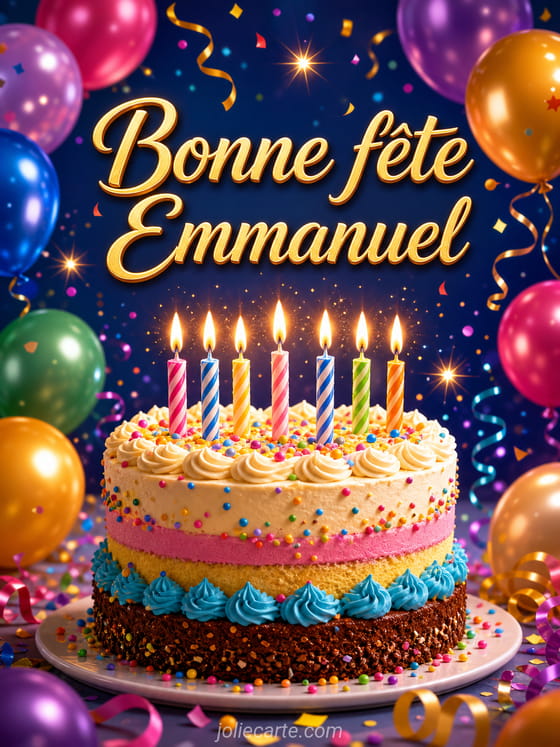 Carte bonne fête Emmanuel