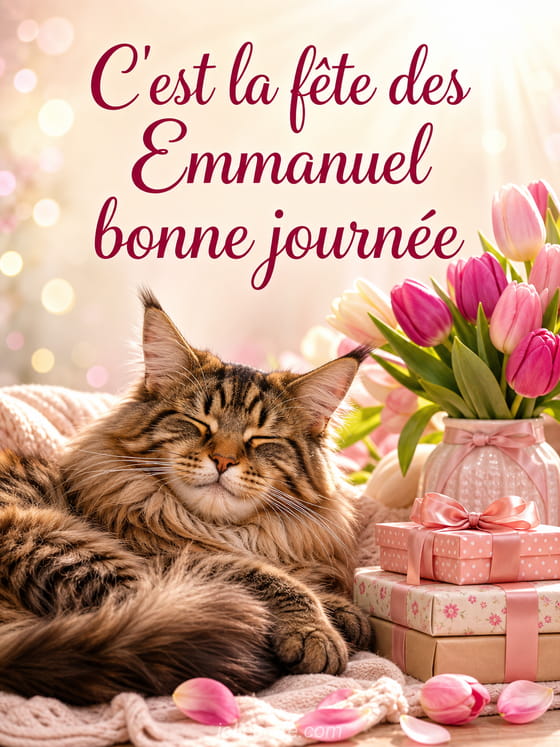 Carte bonne fête Emmanuel