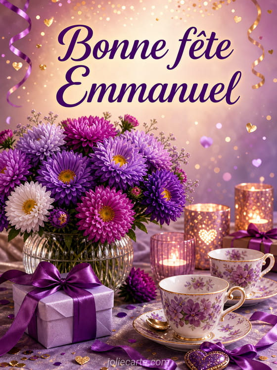 Carte bonne fête Emmanuel