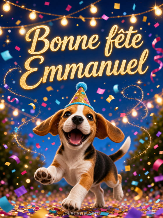 Carte bonne fête Emmanuel