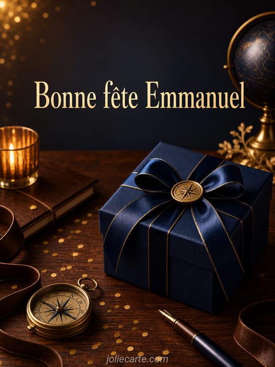 Carte bonne fête Emmanuel