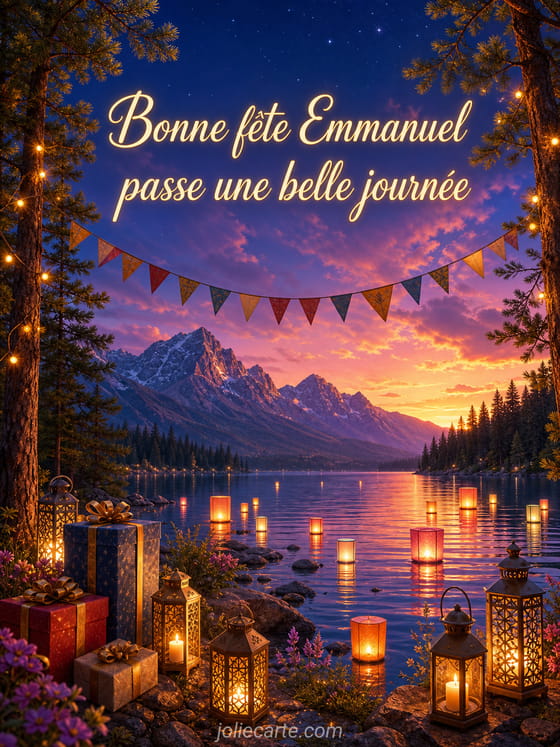 Carte bonne fête Emmanuel