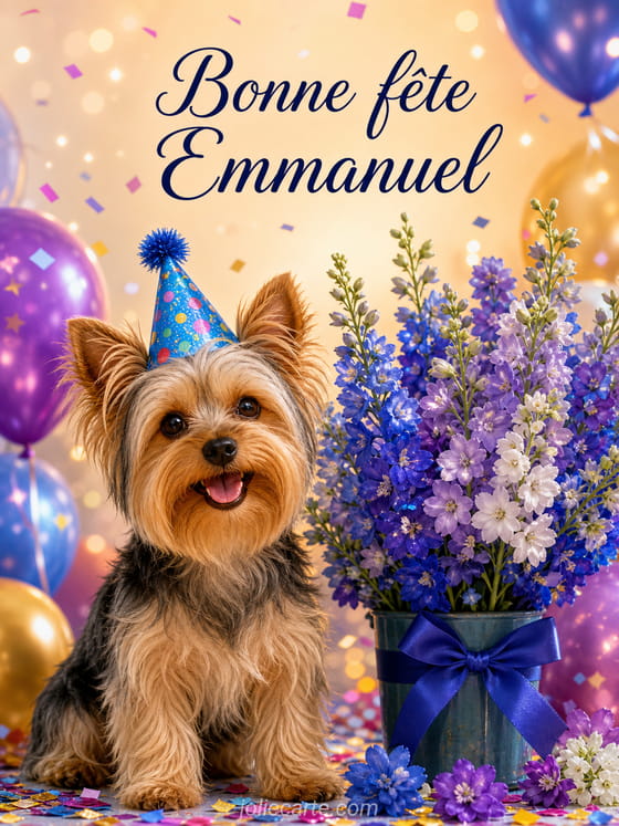 Carte bonne fête Emmanuel