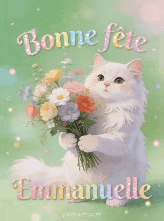 Bonne fête Emmanuelle - Emmanuelle gif bonne fete