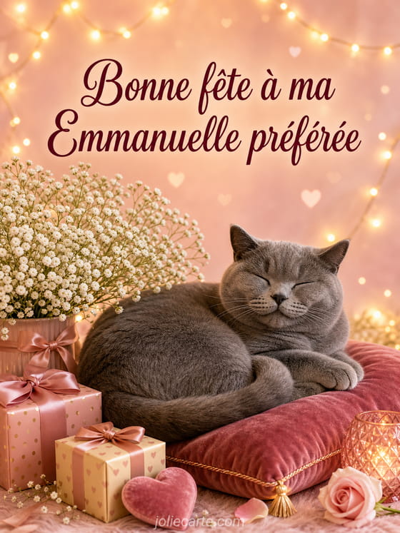 Carte bonne fête Emmanuelle