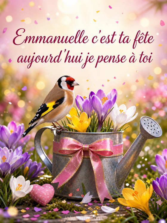 Carte bonne fête Emmanuelle