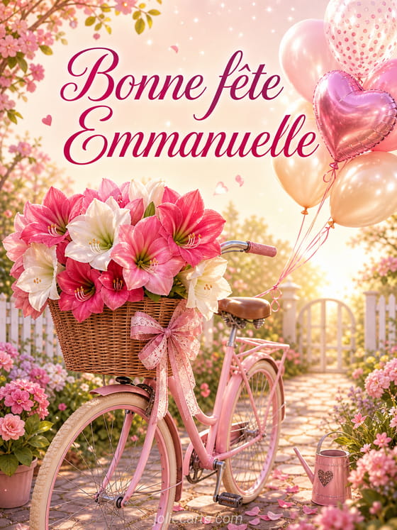 Carte bonne fête Emmanuelle