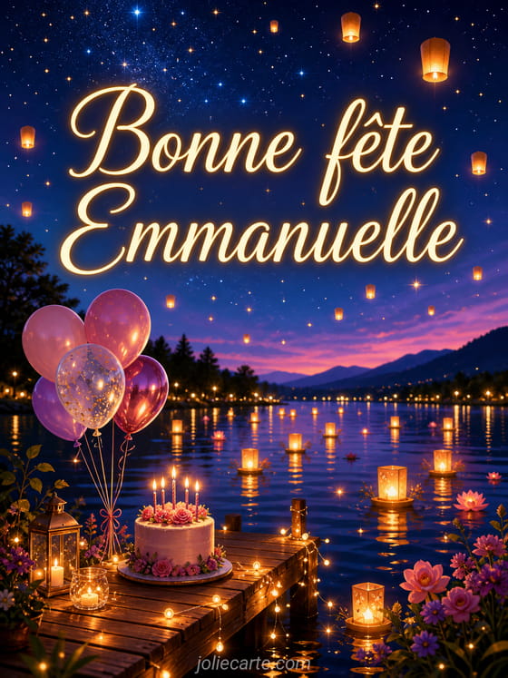 Carte bonne fête Emmanuelle