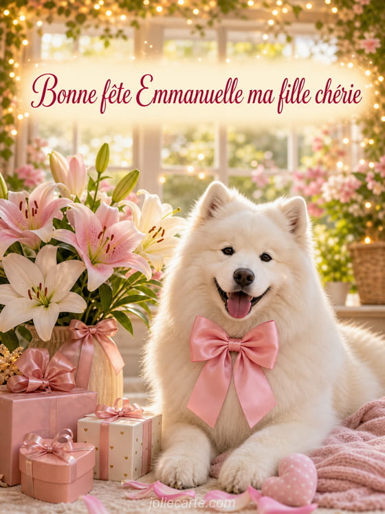 Carte bonne fête Emmanuelle