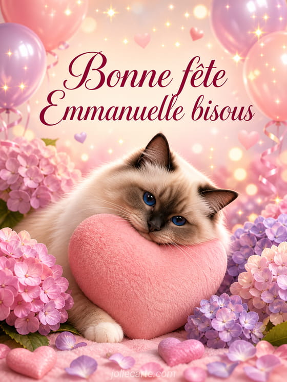 Carte bonne fête Emmanuelle