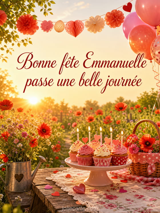 Carte bonne fête Emmanuelle