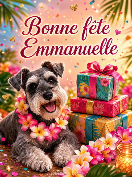 Carte bonne fête Emmanuelle