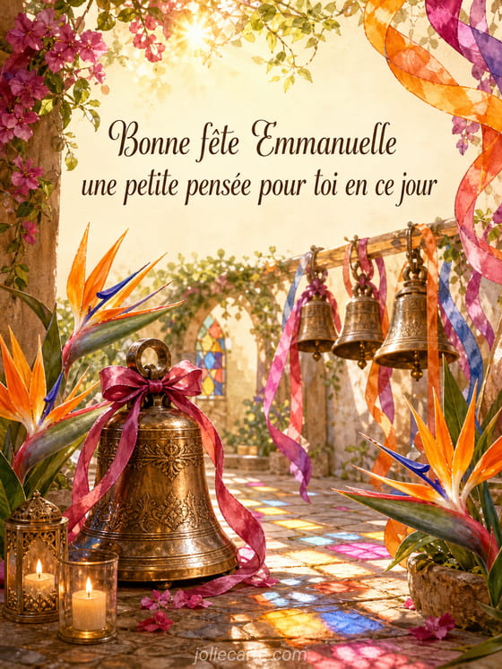 Carte bonne fête Emmanuelle