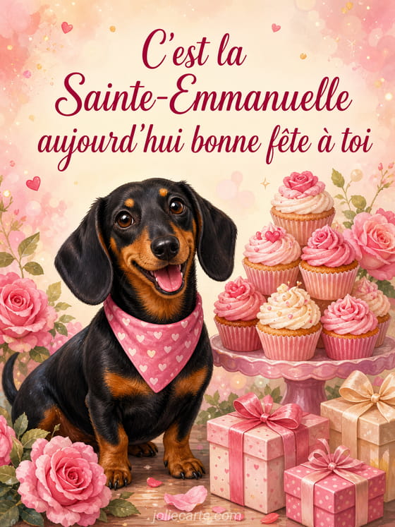 Carte bonne fête Emmanuelle