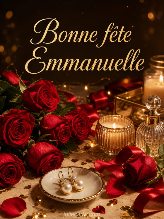 Carte bonne fête Emmanuelle