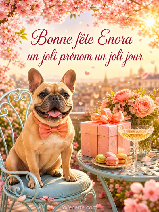 Carte bonne fĂȘte Enora