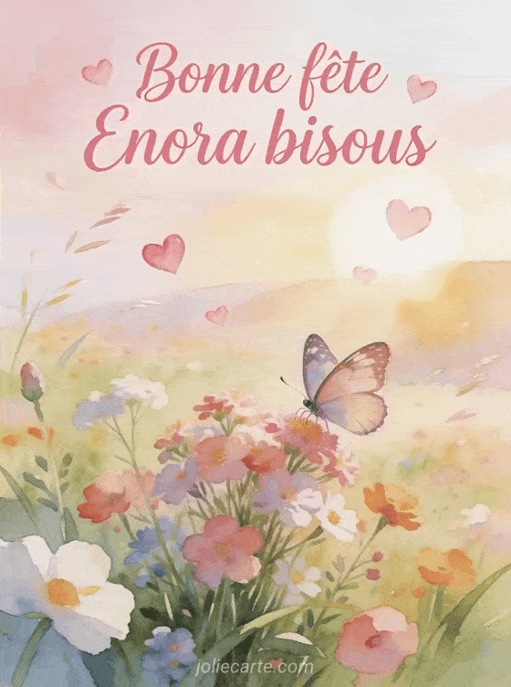 Bonne fête Enora - Bonne fete enora bisous
