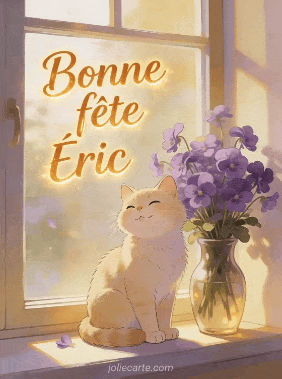Bonne fête Éric - Bonne fete eric chat