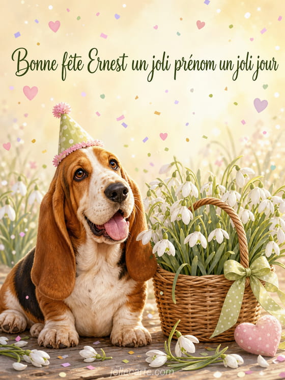 Carte bonne fête Ernest