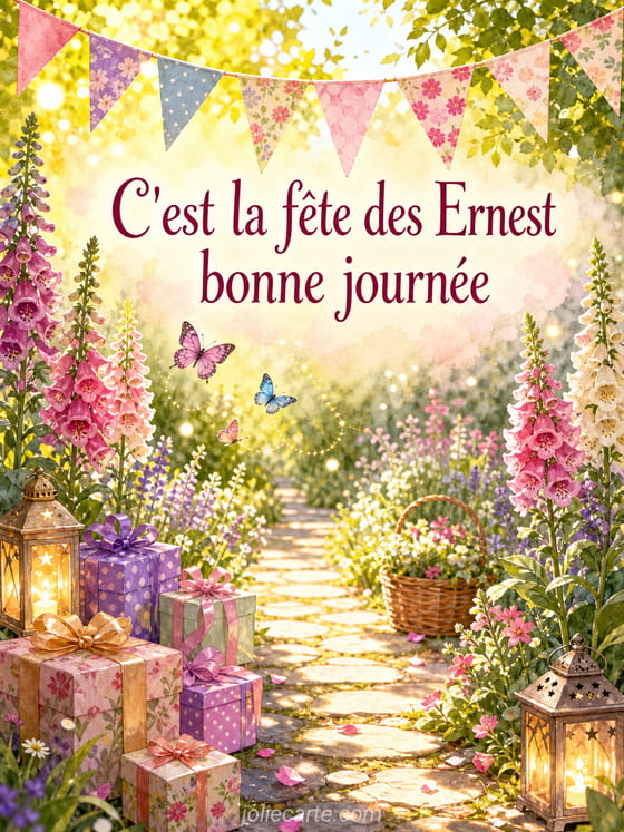 Carte bonne fête Ernest