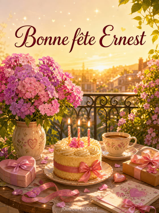 Carte bonne fête Ernest