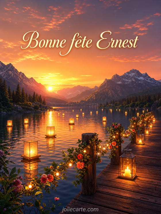 Carte bonne fête Ernest