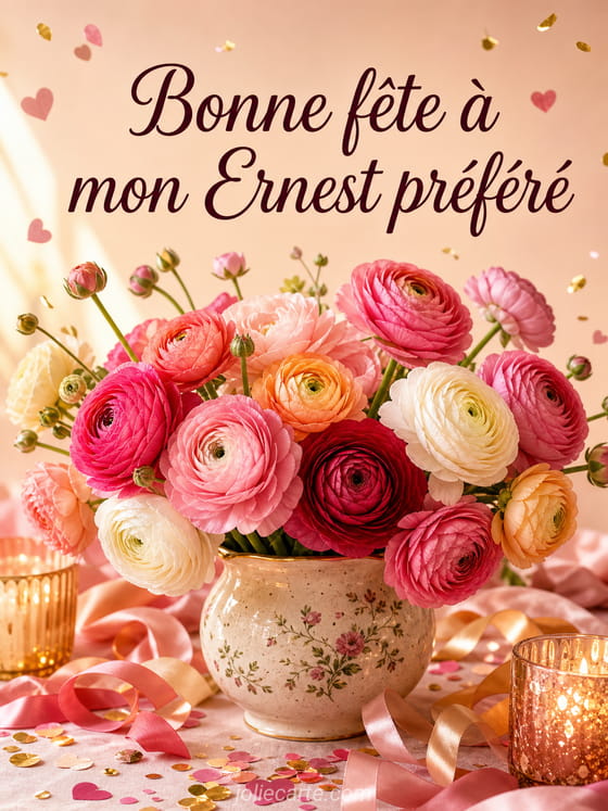 Carte bonne fête Ernest