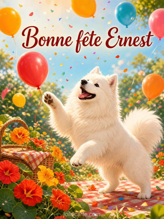 Carte bonne fête Ernest