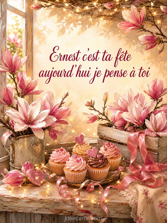 Carte bonne fête Ernest
