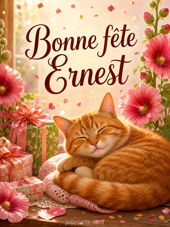 Carte bonne fête Ernest