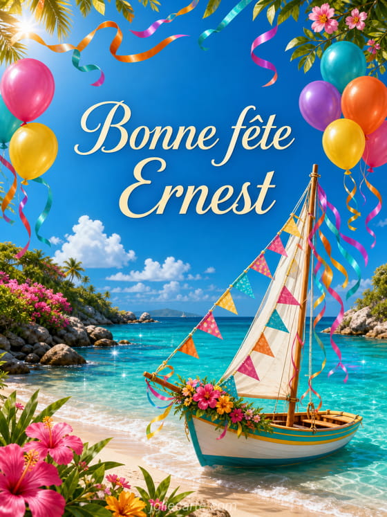 Carte bonne fête Ernest