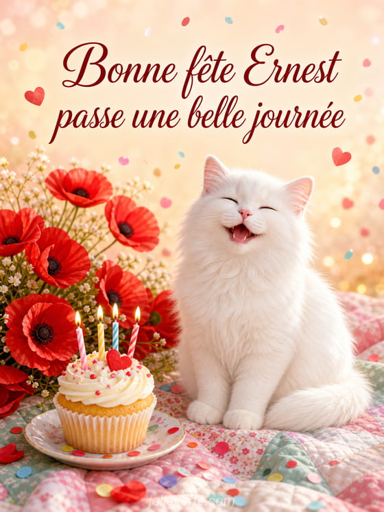 Carte bonne fête Ernest