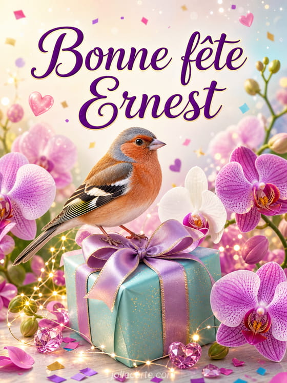 Carte bonne fête Ernest