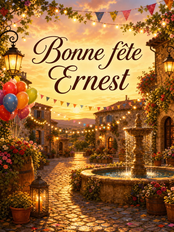 Carte bonne fête Ernest