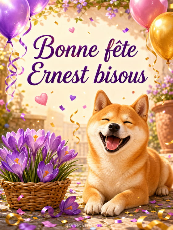 Carte bonne fête Ernest
