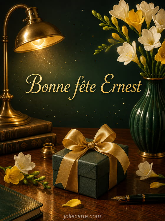 Carte bonne fête Ernest