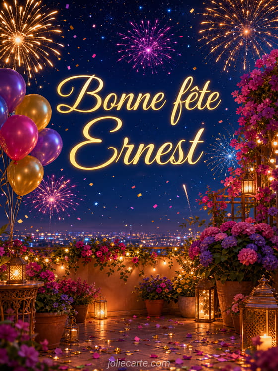 Carte bonne fête Ernest