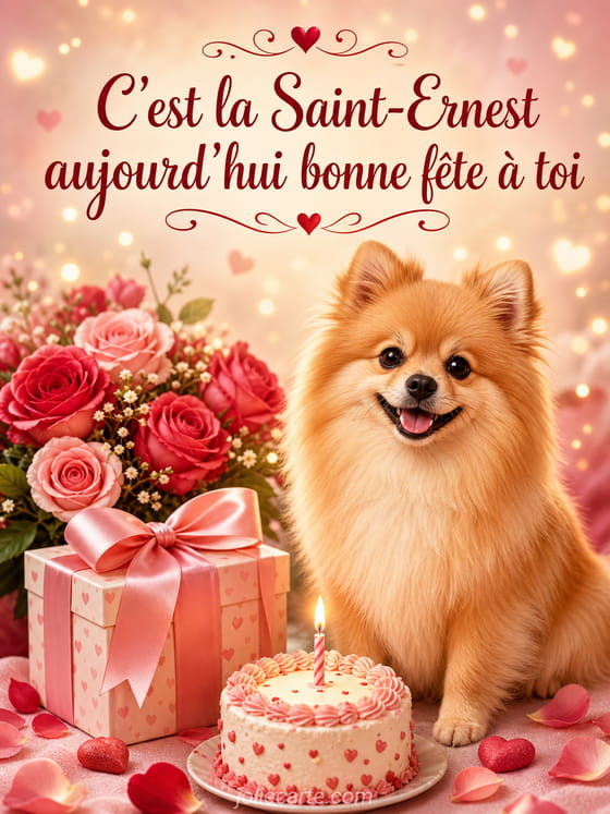 Carte bonne fête Ernest