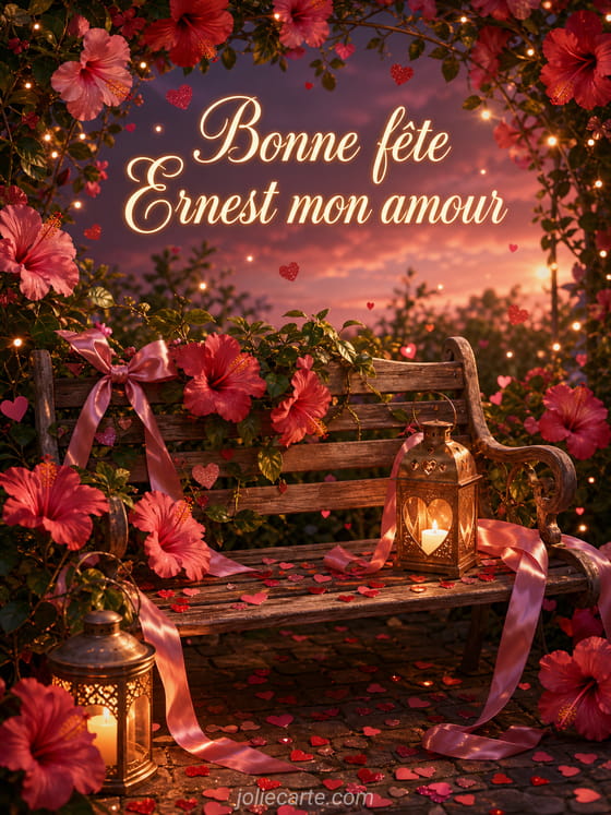 Carte bonne fête Ernest
