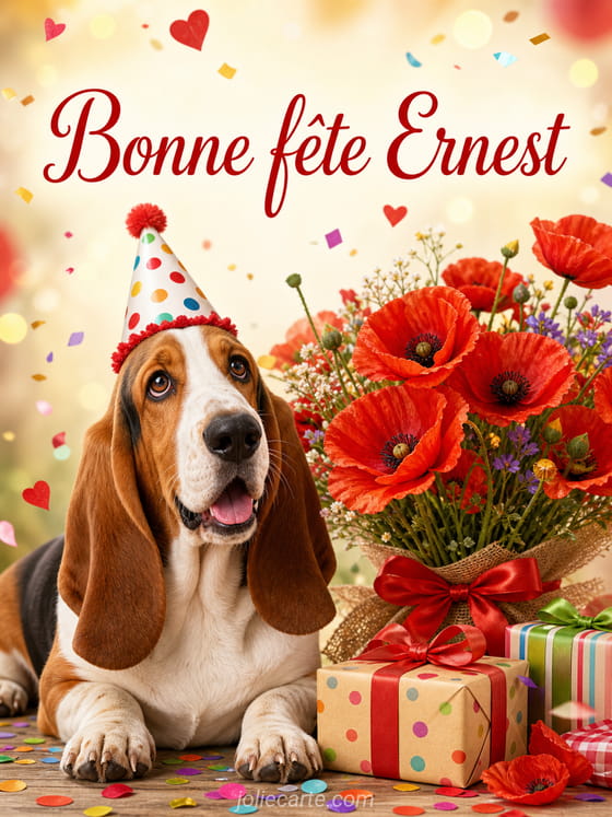 Carte bonne fête Ernest