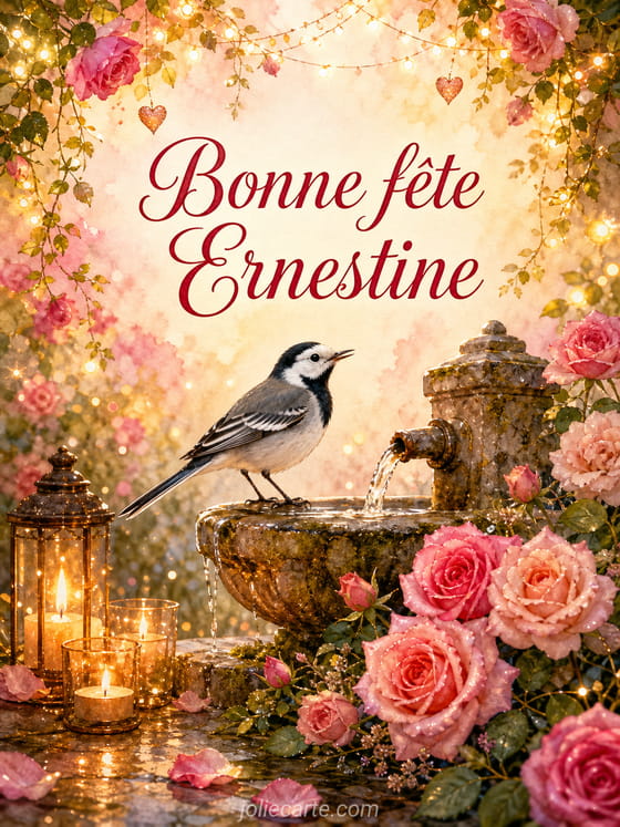 Carte bonne fête Ernestine
