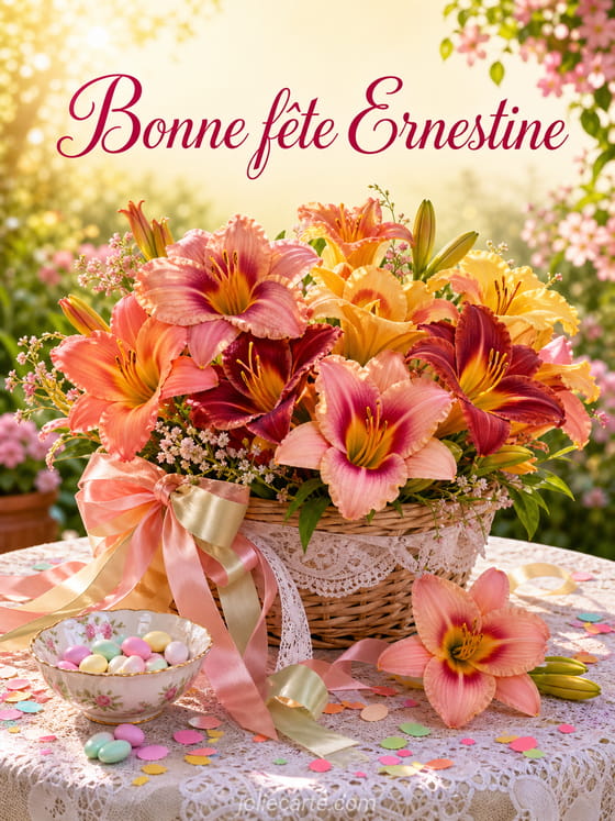Carte bonne fête Ernestine