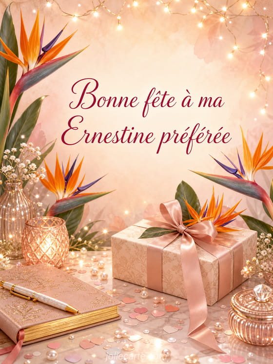 Carte bonne fête Ernestine
