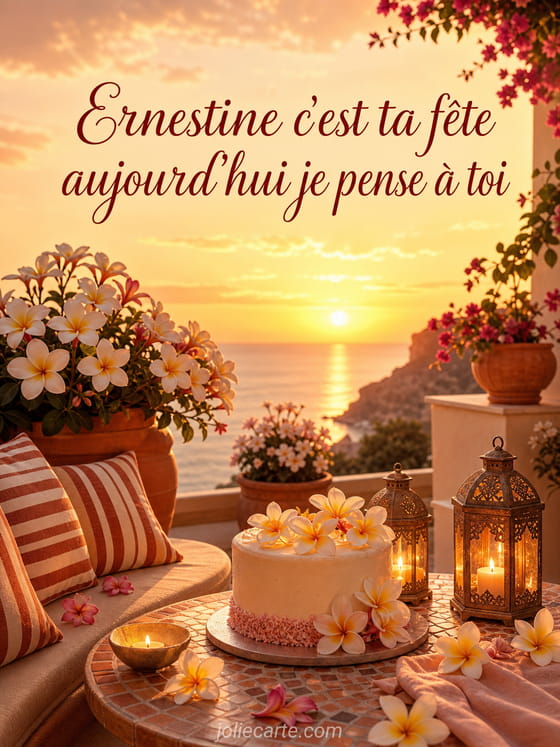 Carte bonne fête Ernestine