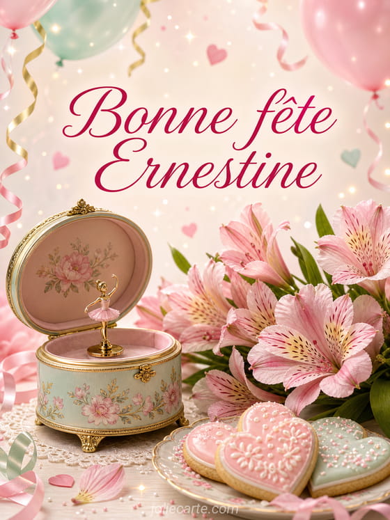 Carte bonne fête Ernestine