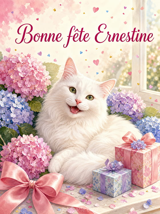 Carte bonne fête Ernestine