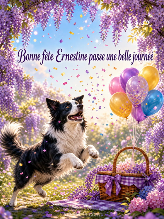 Carte bonne fête Ernestine