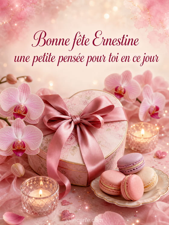 Carte bonne fête Ernestine