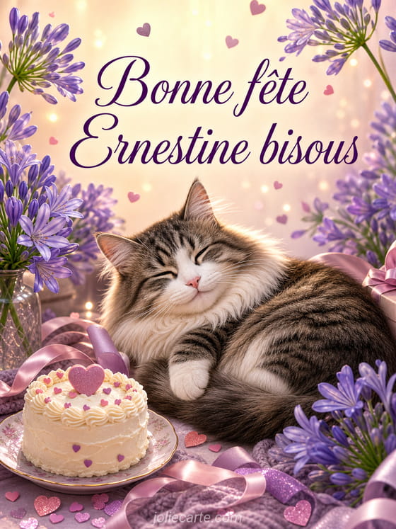 Carte bonne fête Ernestine