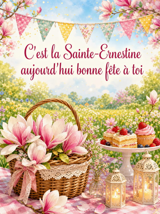 Carte bonne fête Ernestine